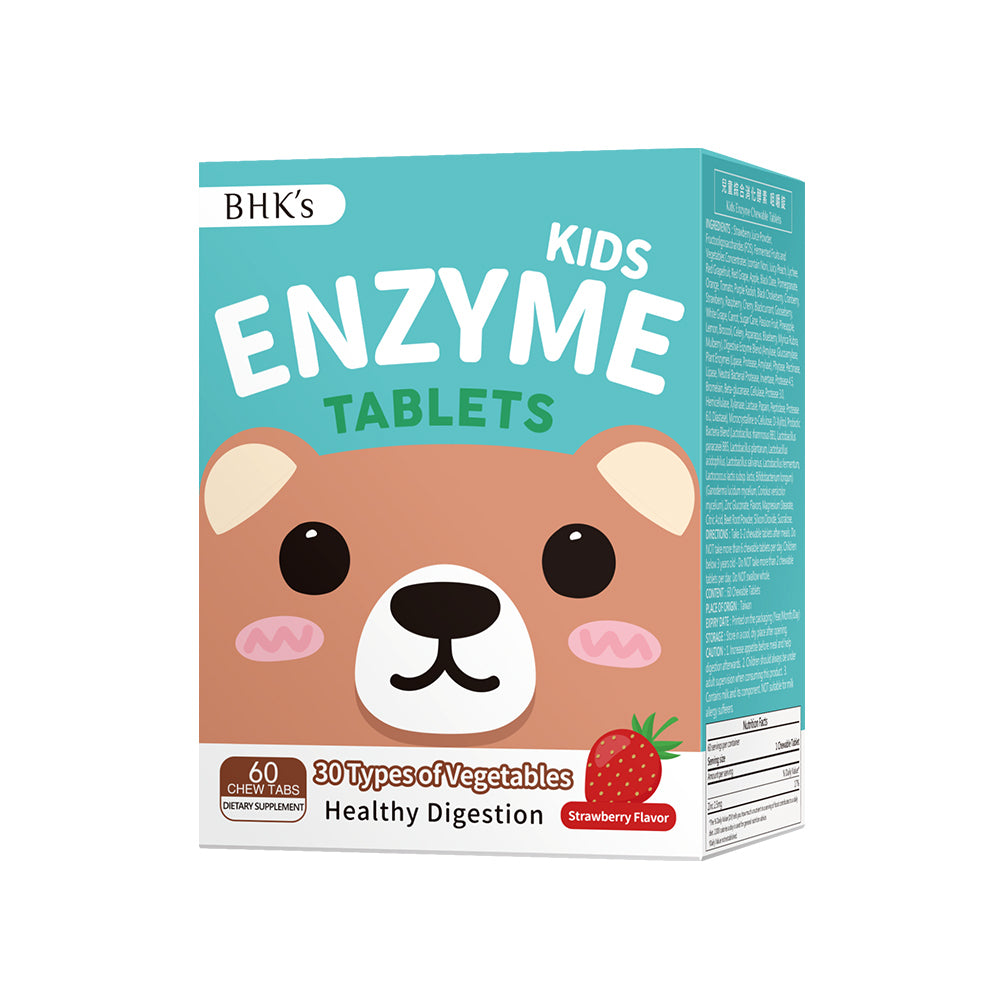 BHK's Kids Enzyme Chewable Tablets (Strawberry Flavor) (60 chewable tablets/packet)